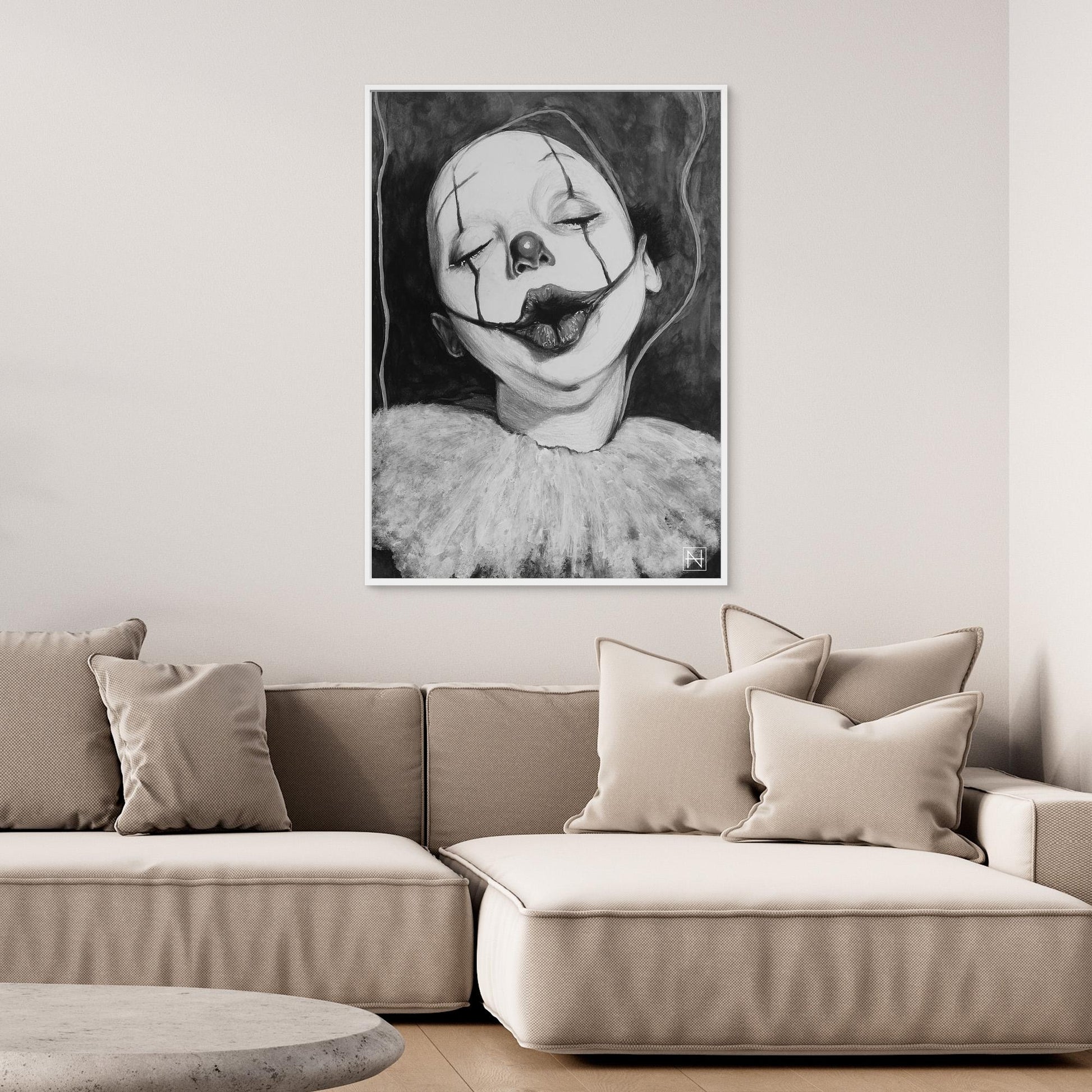 Sad Ugly Clowns No. 6 (Dotti) BW