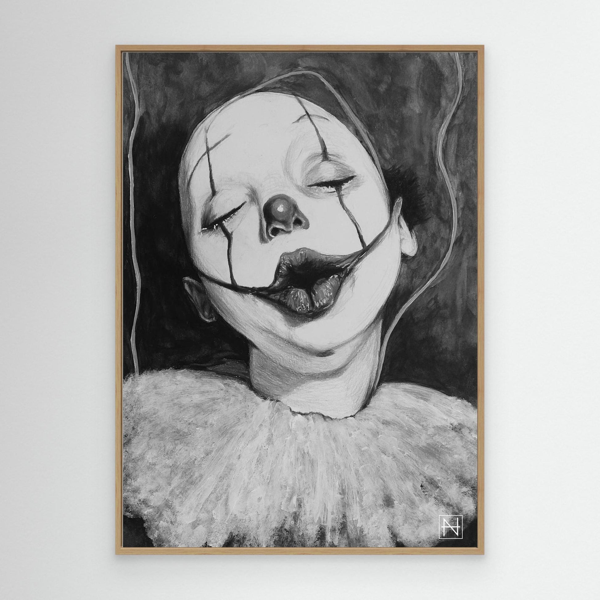 Sad Ugly Clowns No. 6 (Dotti) BW