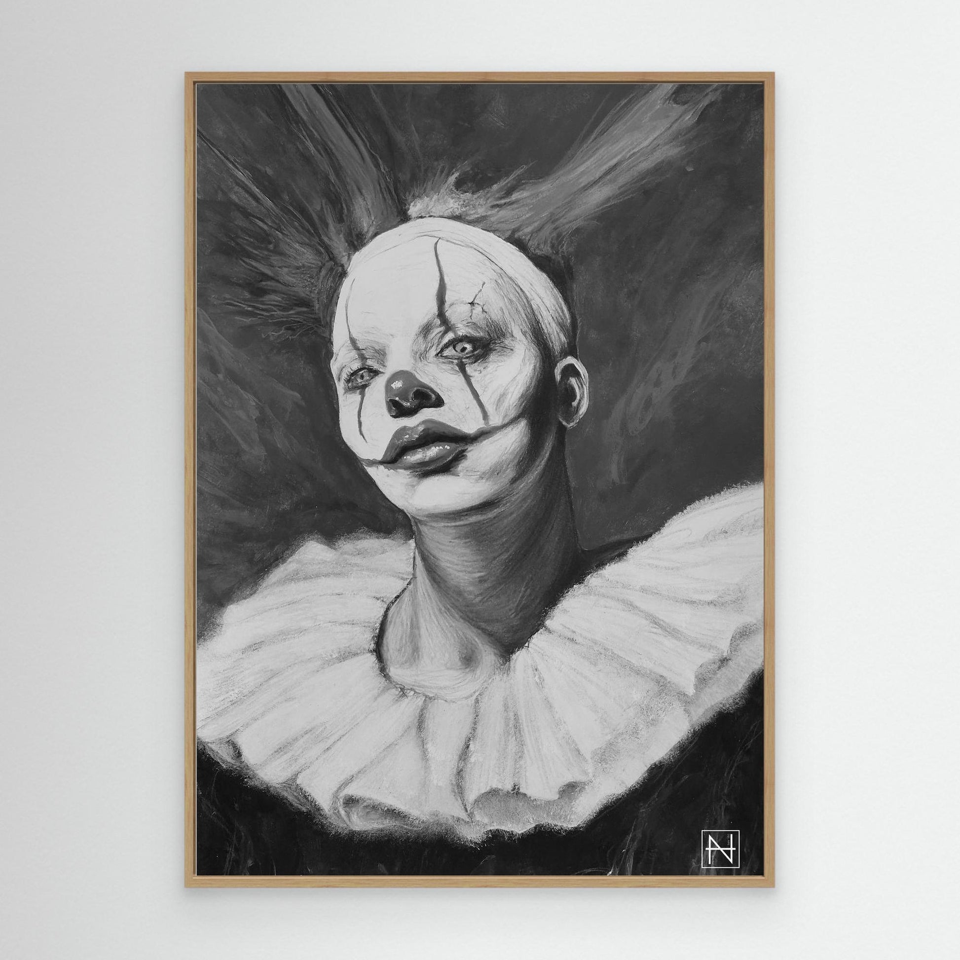 Sad Ugly Clowns No. 7 (Bonnie) BW