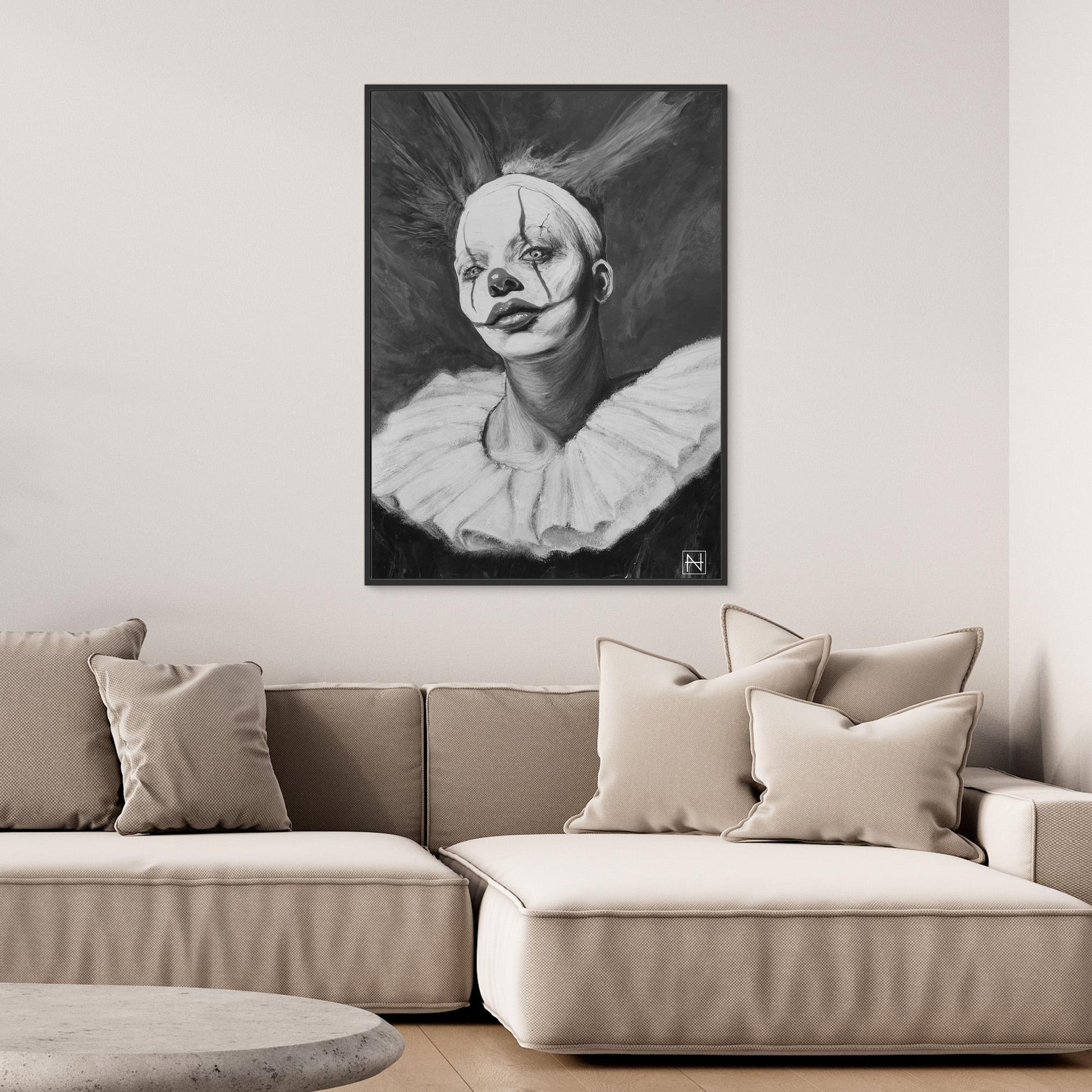 Sad Ugly Clowns No. 7 (Bonnie) BW
