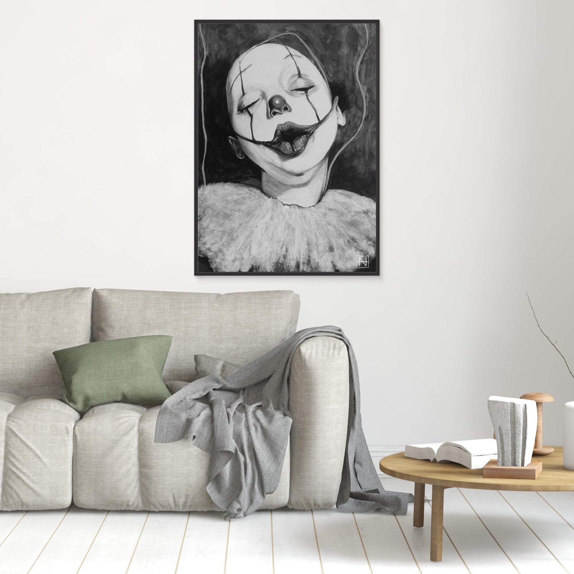 Sad Ugly Clowns No. 6 (Dotti) BW