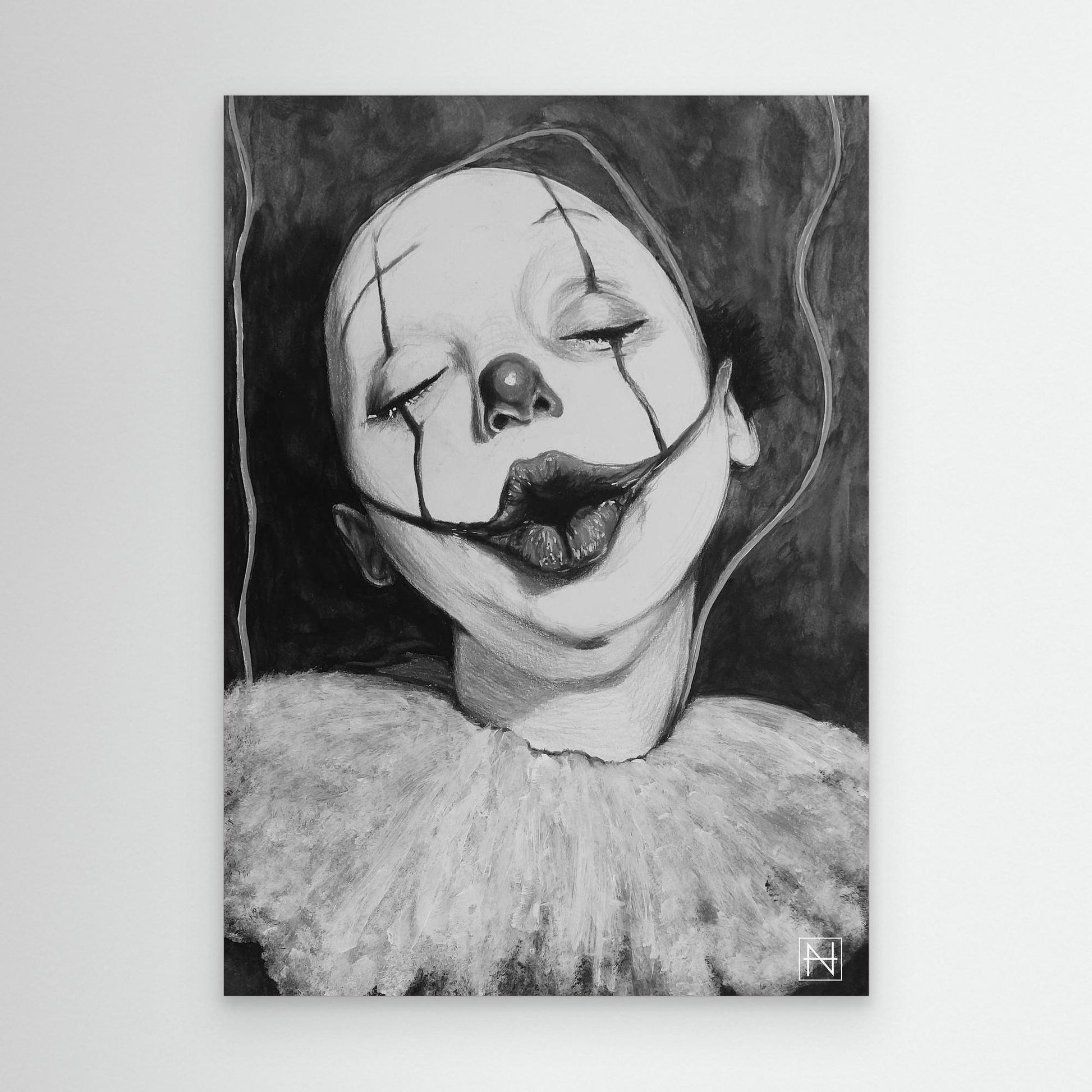 Sad Ugly Clowns No. 6 (Dotti) BW