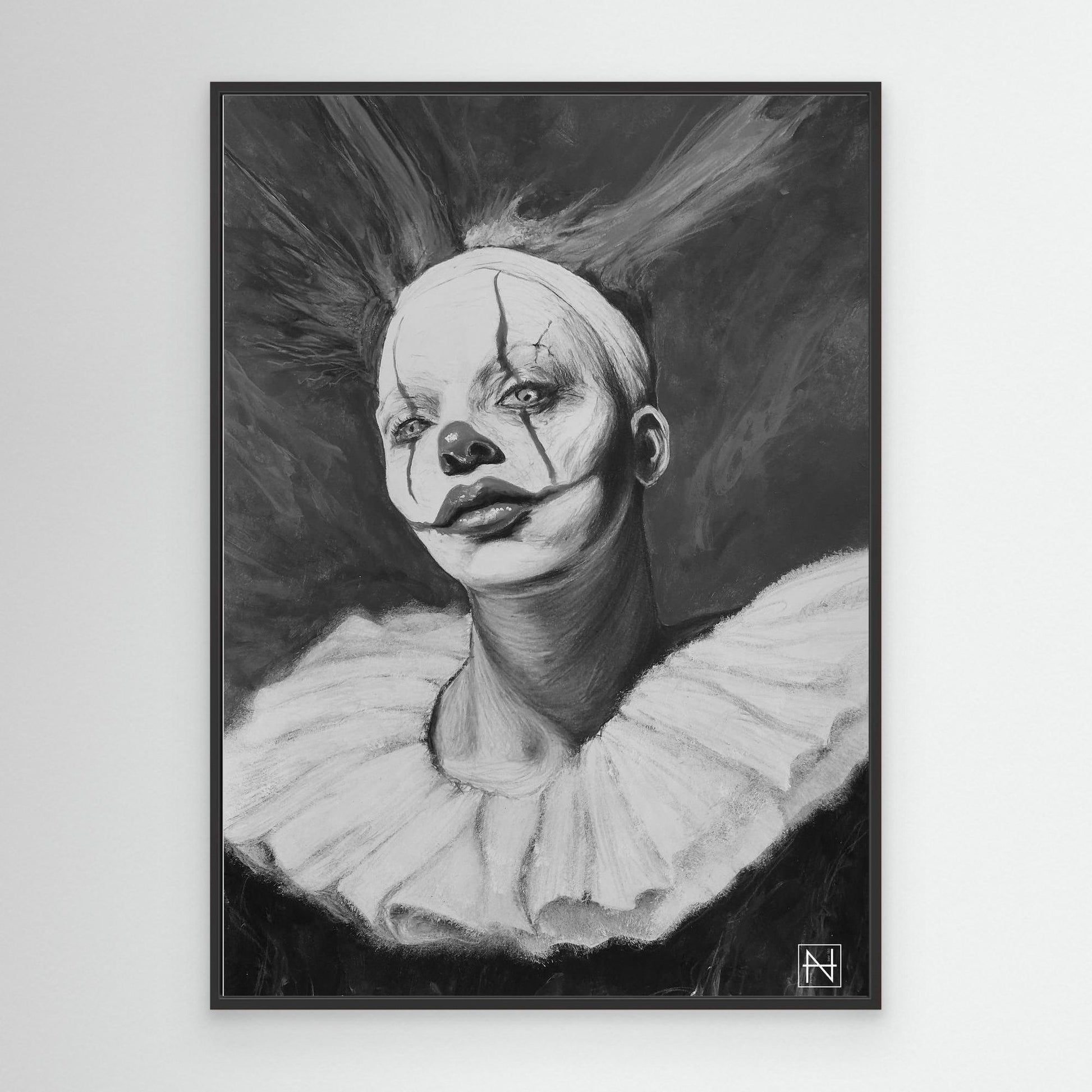 Sad Ugly Clowns No. 7 (Bonnie) BW