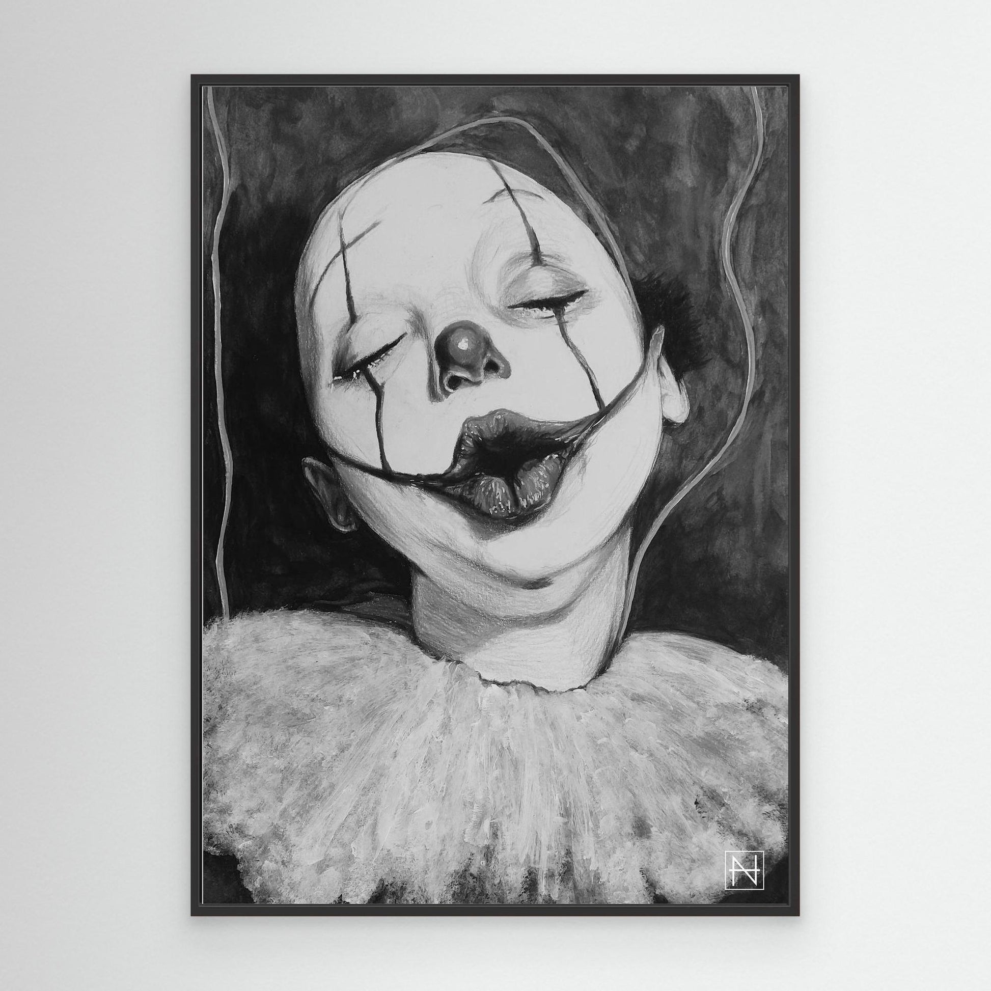 Sad Ugly Clowns No. 6 (Dotti) BW