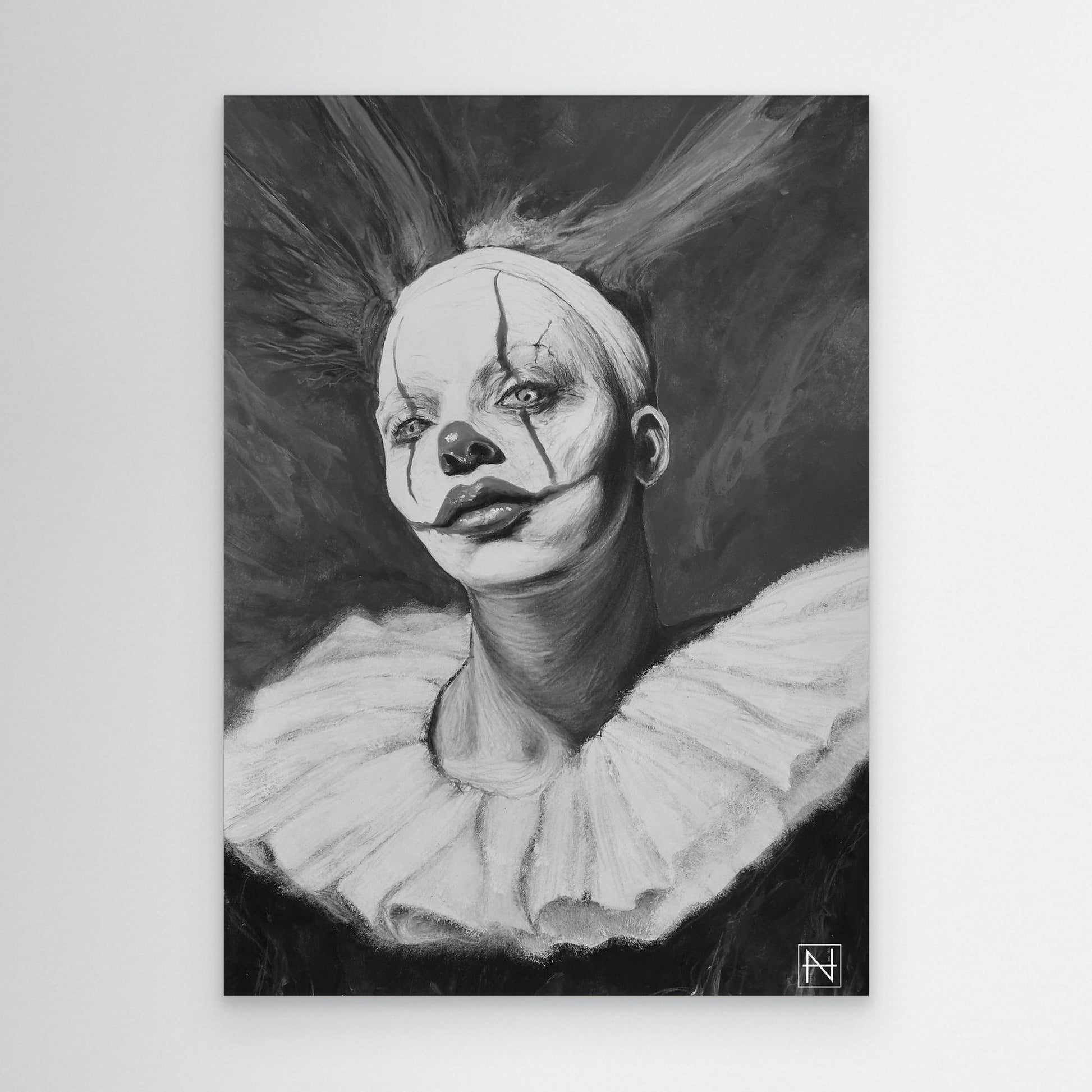 Sad Ugly Clowns No. 7 (Bonnie) BW